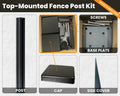 Top mounted aluminum post kit – what's included