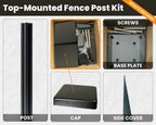 Top mounted aluminum post kit – what's included